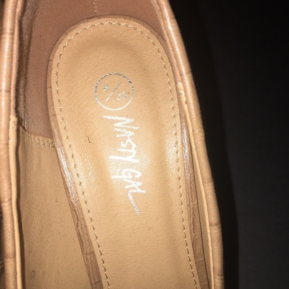 NASTY GAL amber tan heel, alligator print - Picture 3 of 8